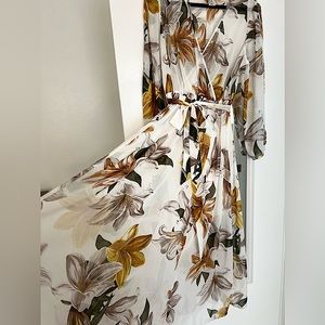 En Focus Women Floral A Line Wrap Flare Summer Dress